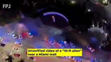 Alien Spotted Walking Outside Mall In Miami  As Video Of '10 Foot Creature' Goes Viral