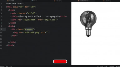 Glowing Bulb Effect using only HTML &amp; CSS
