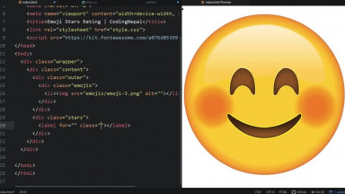 Pure CSS Emoji Star Rating Widget