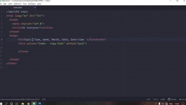 Input type Time, Date, Week, Month, Calendar in html, html tutorial