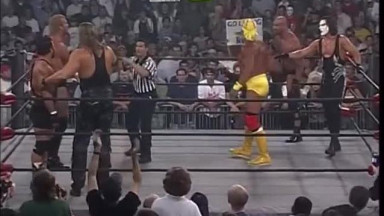 Goldberg &amp; Sting &amp; Hogan V Sid &amp; Nash &amp; Steiner WCW Nitro 9th August 1999 (480p)