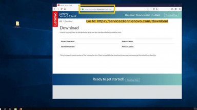 Downloading and installing the Lenovo Service Client
