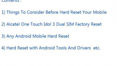 Alcatel One Touch Idol 3 Dual SIM Hard Reset and Forgot Password Recovery - Factory Reset