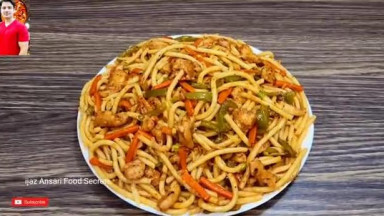 Chicken Spaghetti With Crispy Chicken Recipe By ijaz Ansari Food Secrets