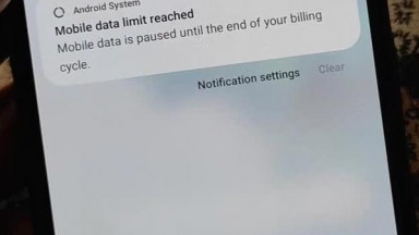 Mobile data limit reached - Mobile data is paused - Samsung data usage warning problem