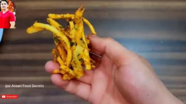 Potato Chips Pakora Recipe By ijaz Ansari   Aloo Ki Chips Pakora Recipe   Cr
