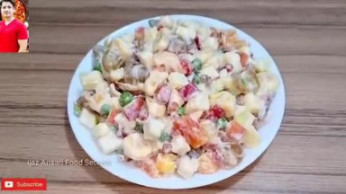 Russian Salad Recipe By ijaz Ansari   Fruit Chaat Recipe   Ramzan Special Re