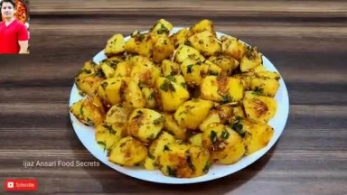 Roasted Potato Snacks Recipe By ijaz Ansari   Easy Potato Snacks   Zeera Pot